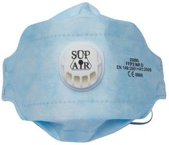 SUPAIR FFP2 NR D HÁROMPANELES, SZELEPES PORMASZK 20db/doboz termék fő termékképe