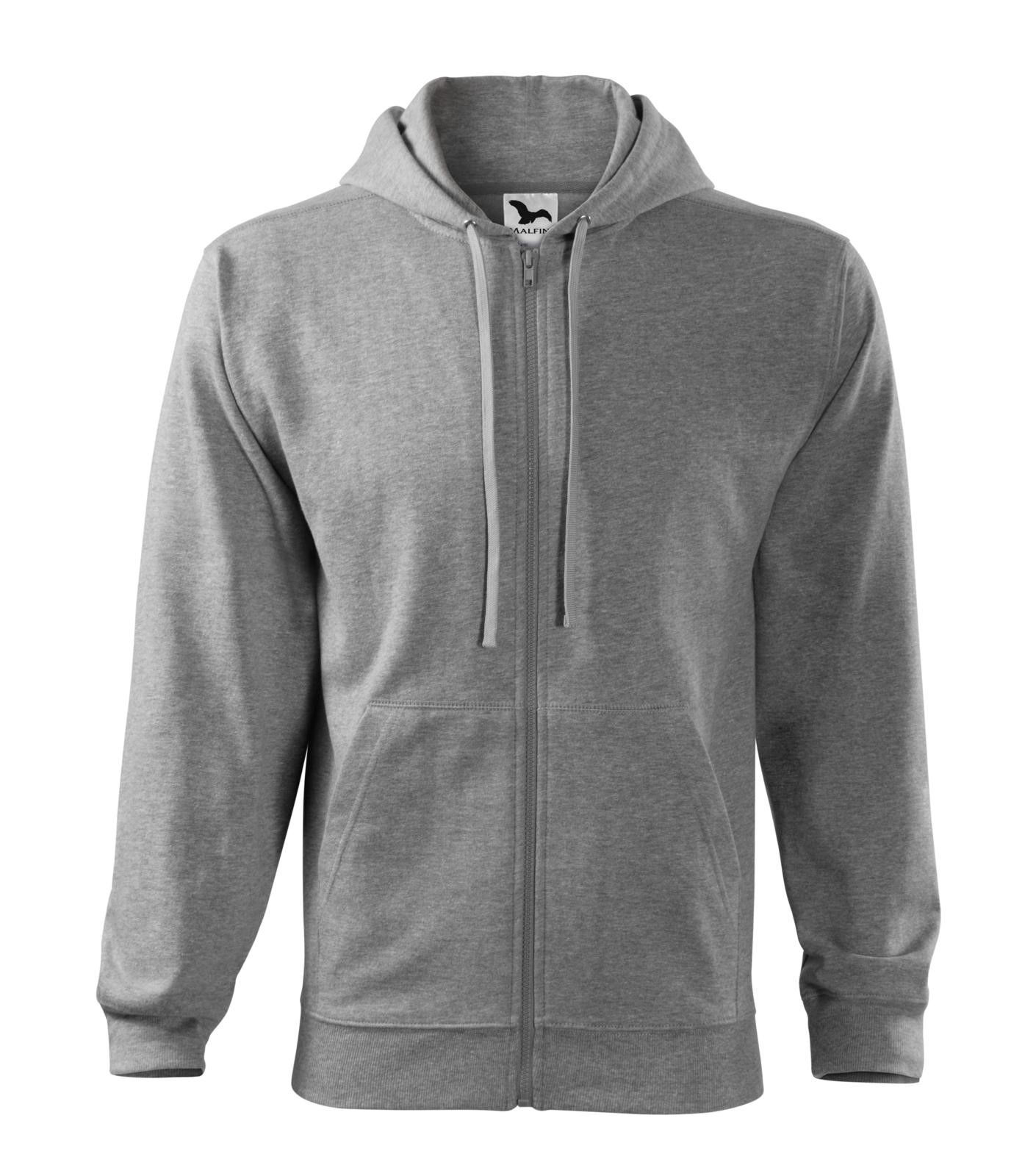 Malfini Pulóver Malfini 410 Trendy zipper sötétszürke melírozott termék fő termékképe