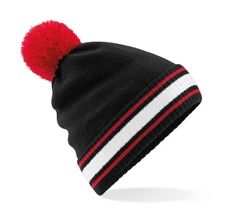 Beechfield B472 Beanie sapka fekete-piros-fehér termék fő termékképe