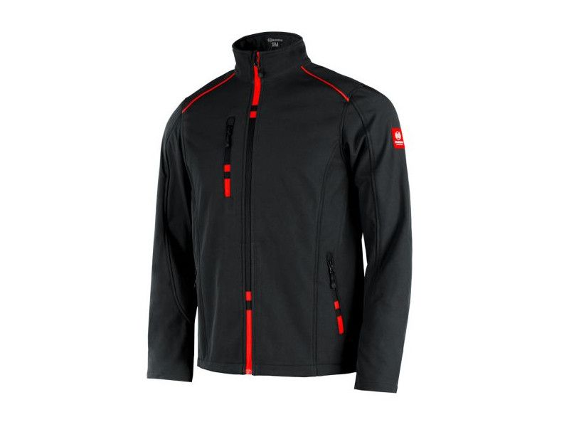 BURGIA Softshell kabát - fekete-narancs-sárga termék fő termékképe