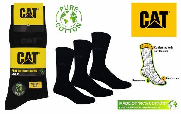 Caterpillar CAT AV884 3-pack munkazokni FEKETE termék fő termékképe