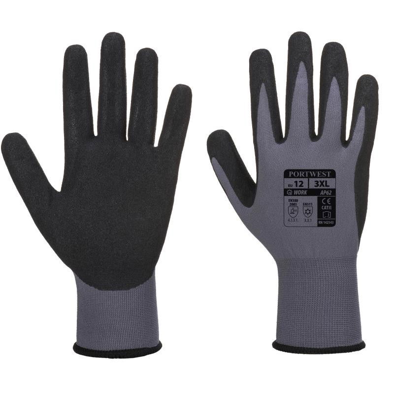 Portwest AP62 - Dermiflex Aqua kesztyű, szürke/fekete termék fő termékképe