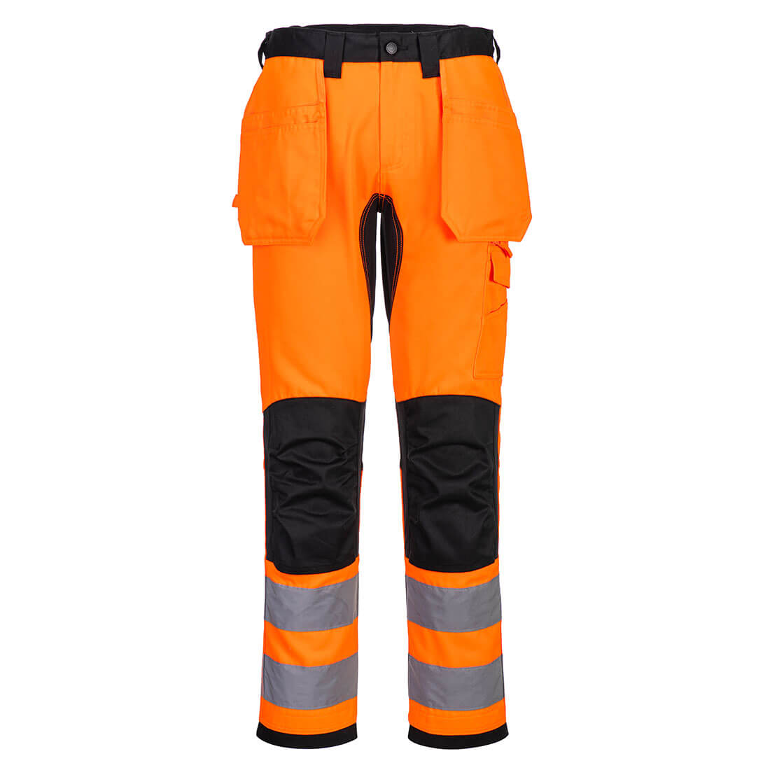 Portwest CD889 - WX2 Hi-Vis nadrág lezippzározható lengőzsebbel, narancs/fekete termék fő termékképe