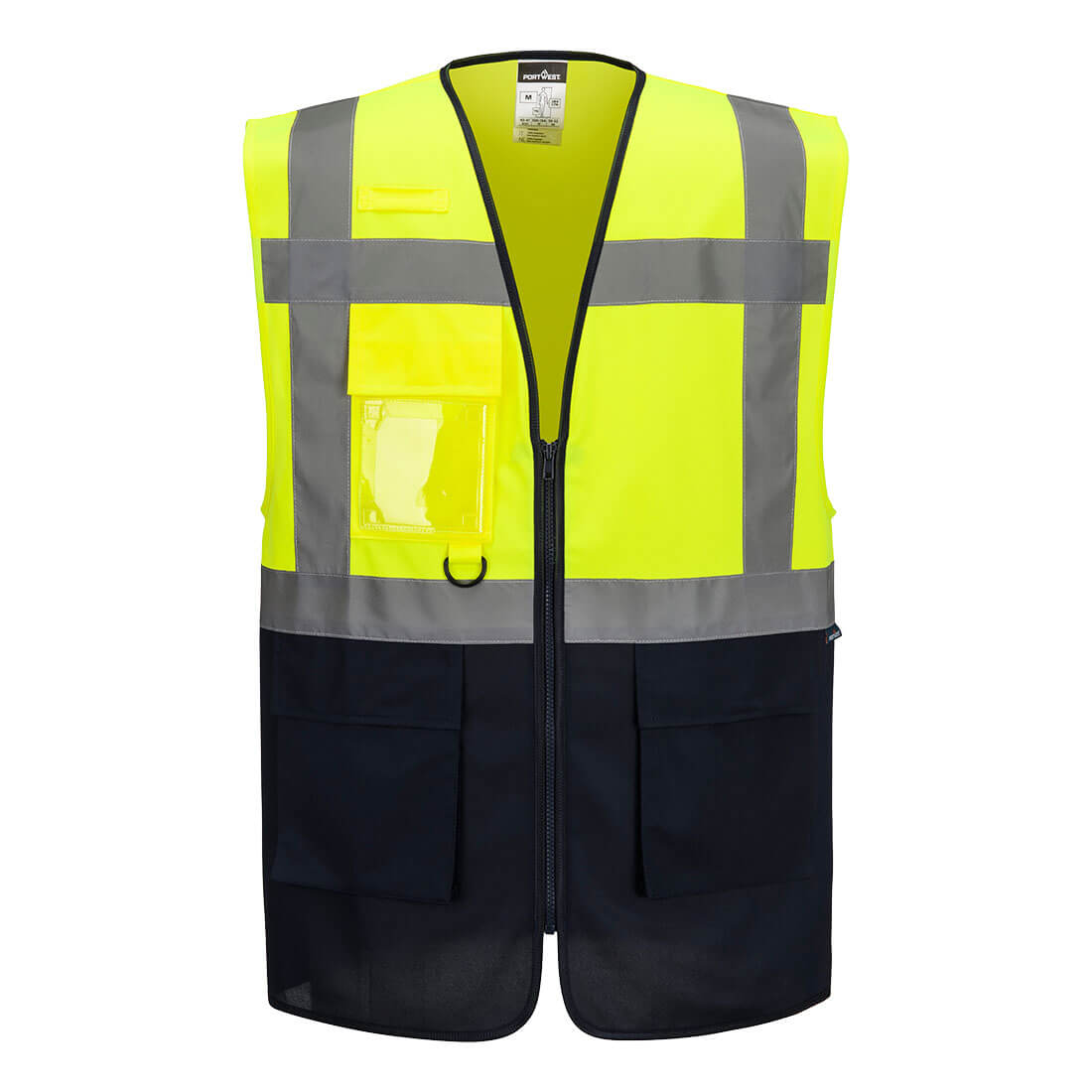 Portwest ES076 - ES1 Essential Hi-Vis kontraszt vezetői mellény, sárga/tengerészkék termék fő termékképe
