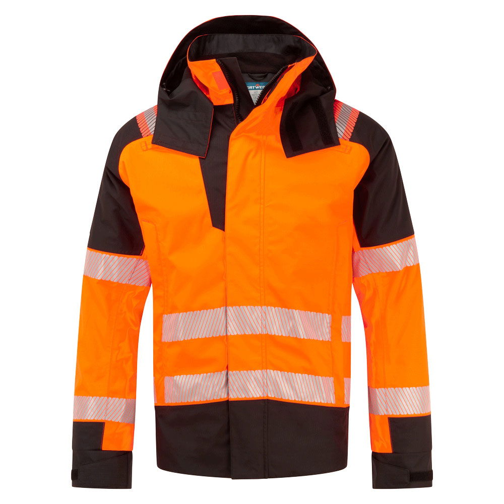 Portwest FR606 - PW3 FR Modaflame Hi-Vis lángálló téli esőkabát, narancs/fekete termék fő termékképe