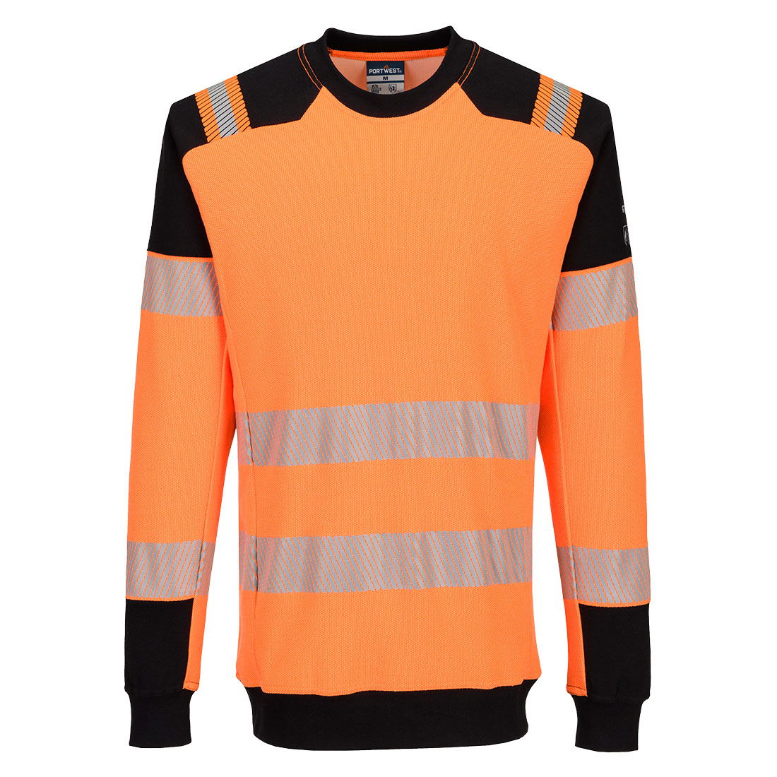 Portwest FR755 - PW3 FR Modaflame Knit HVO lángálló pulóver, narancs/fekete termék fő termékképe