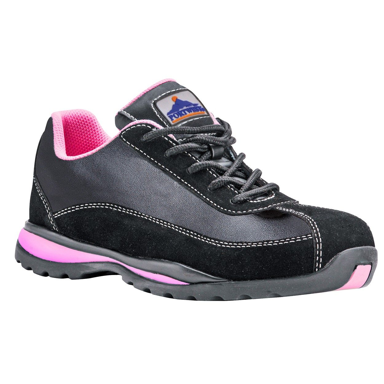 Portwest FW39 - Steelite női félcipő S1P HRO, fekete/pink termék fő termékképe